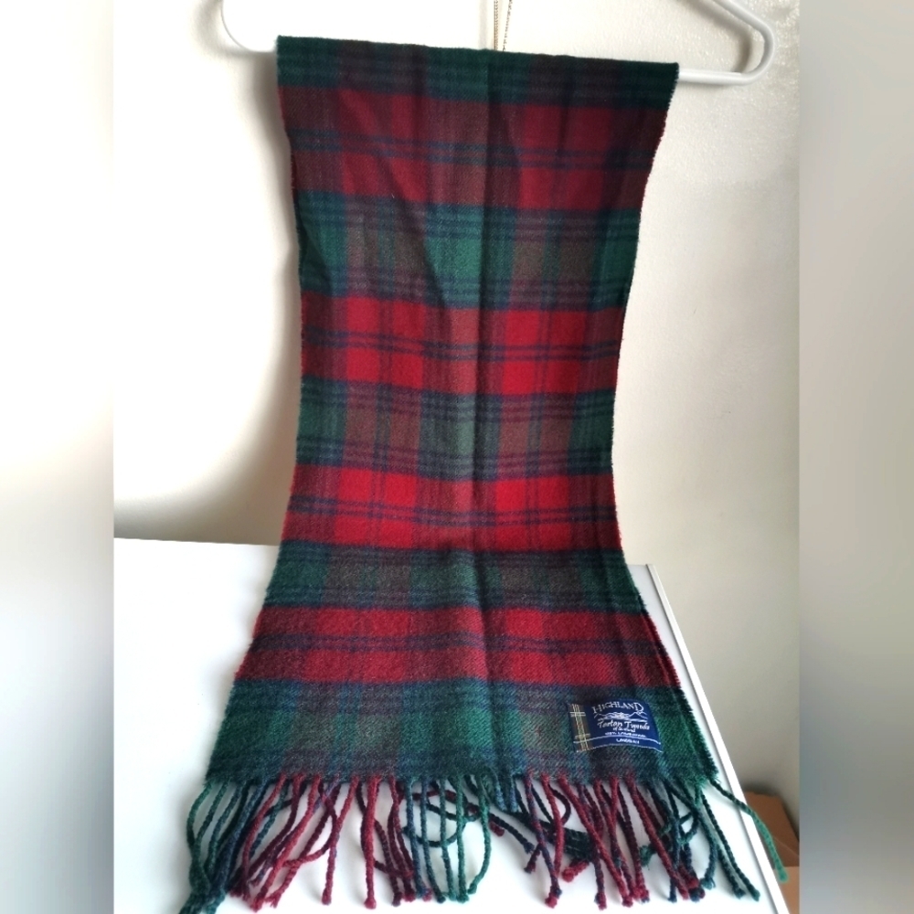 Highland Tartan Tweeds of Scotland Scarf 100% WOOL